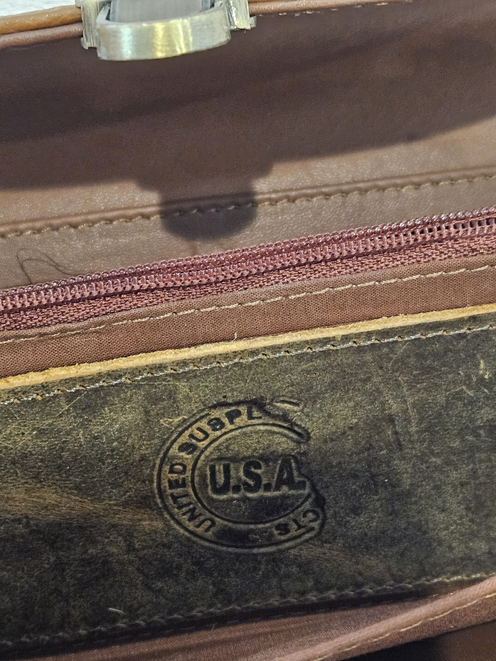 Myra Aria Spotted Hair-on Cowhide Leather Clutch Wallet with Tan Leather Trim - Picture 4 of 8